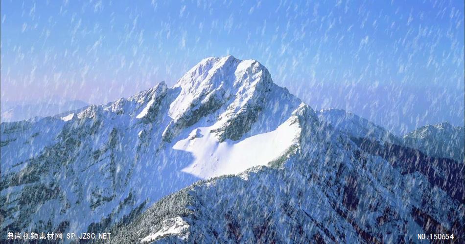 1022-下雪(背景为雪山-特别壮观)旅游风光类