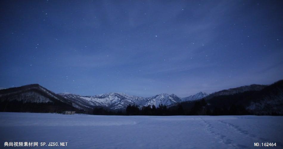 延时摄影-月光与银河+超美的雪原星空画面+.... 地球宇宙太空