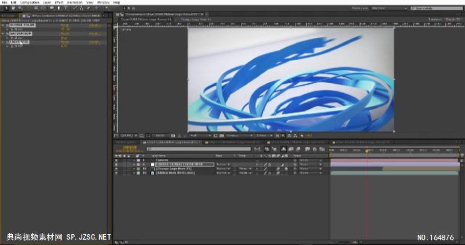 9464 三维线条路径生长Logo动画ae源文件 ape素材文件ae模版
