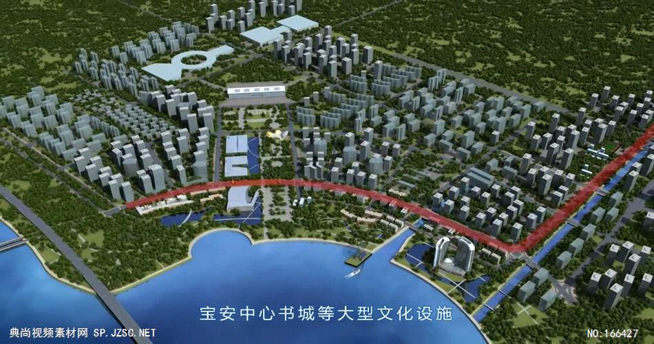 格式工厂海澜路湖滨西路动画13无标 道路景观三维动画 道路设计动画