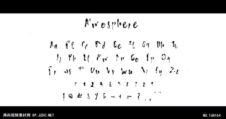 13009 笔刷手写字母 AE素材 ae源文件模版 文字字幕ae特效