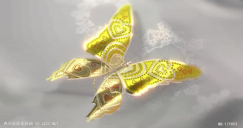 istock_gold蝴蝶 iStock_gold butterfly 高清视频全集_batchStoc Video高清视频素材下载 led视频背景 led下载