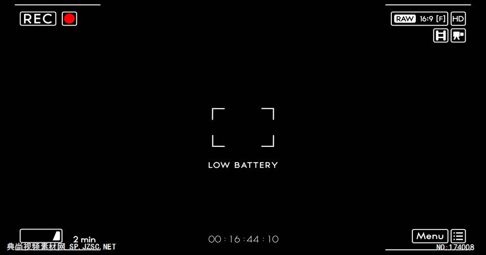 带通道的界面素材   CameraRecordingScreenLowBattery01