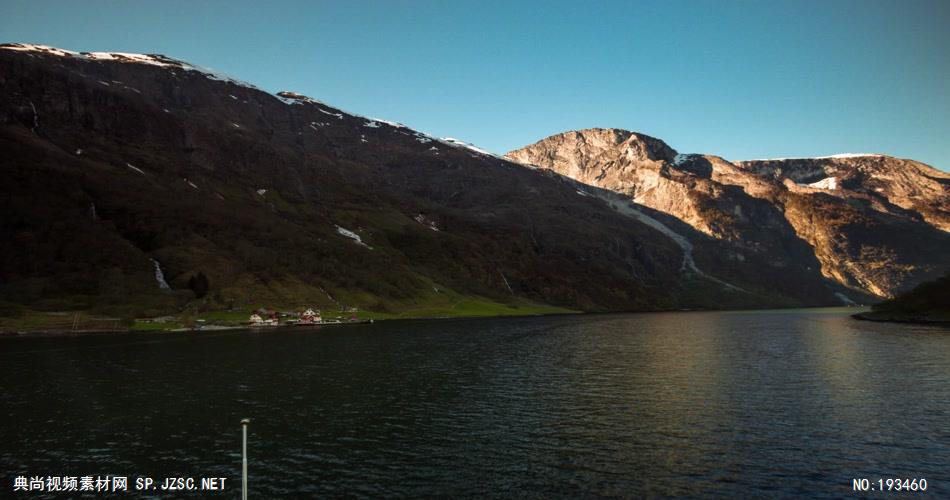 在船上看到的风景素材    Fjordboatrideone 视频素材下载