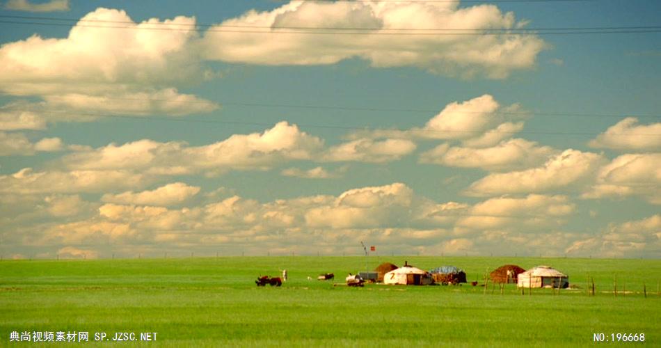 -草原蒙古包款D2375草原美景蒙古包有音乐