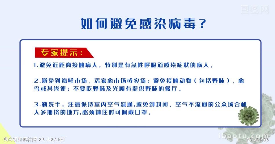 004 冠状病毒武汉肺炎健康科普讲解访谈AE模板武汉新冠状病毒肺炎宣传AE模板