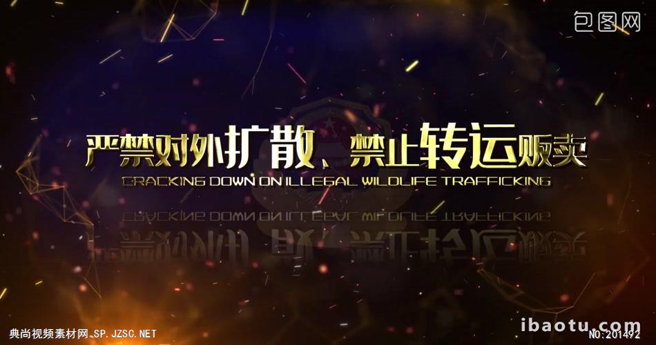 006 拒绝冠状病毒武汉肺炎打击野味交易AE模板武汉新冠状病毒肺炎宣传AE模板