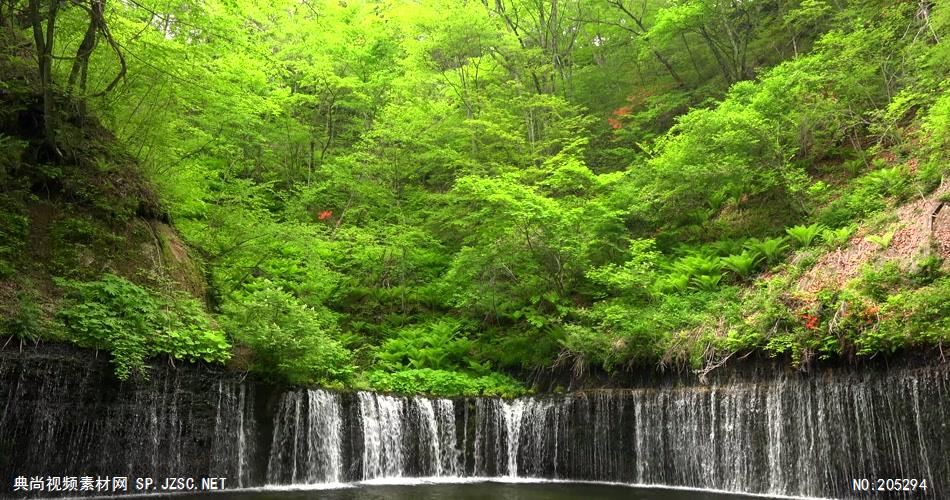 ［4K］ 半圈大瀑布 4K片源 超高清实拍视频素材 自然风景山水花草树木瀑布超清素材