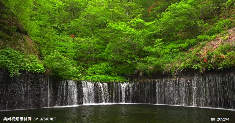 ［4K］ 半圈大瀑布 4K片源 超高清实拍视频素材 自然风景山水花草树木瀑布超清素材