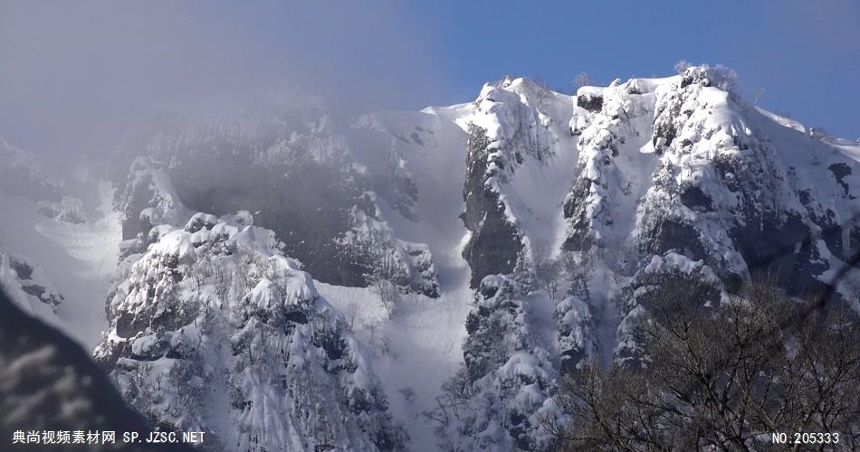 ［4K］ 雪景 4K片源 超高清实拍视频素材 自然风景山水花草树木瀑布超清素材